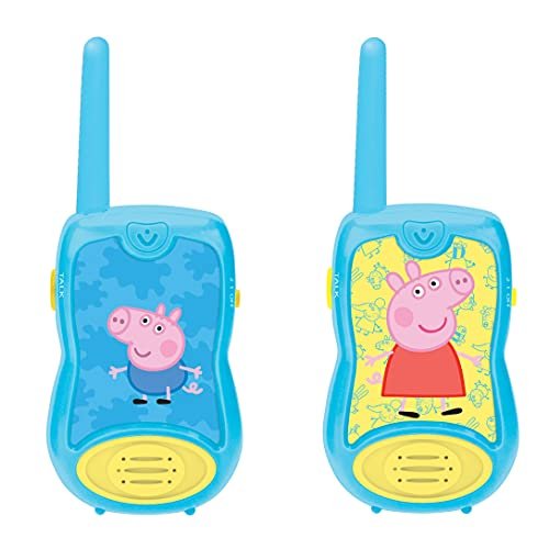 Lexibook Peppa Pig Walkie-Talkie, Clip da Cintura, Batteria, Blu, 8597478