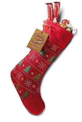 Lindt LINDOR Epiphany Stocking: Lindor Milk, White, and 70% Cocoa Dark Chocolate Pralines & Lindor Milk Snacks, 302g Pack