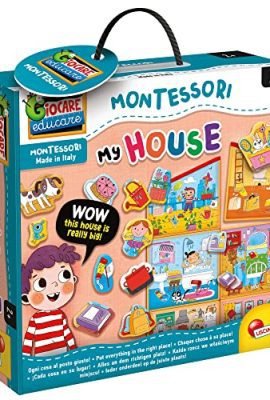 Liscianigiochi, Montessori Giant House Educational Preschool Game, Multicolor, 85644, 28.5 x 28.5 x 6.7 cm, 700 grams