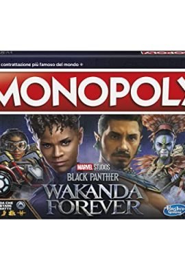 Monopoly Black Panther: Wakanda Forever, Family Board Game, Ages 8+, 2–6 Players
