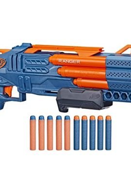 Nerf Elite 2.0 Ranger PD-5 Blaster – 5-Barrel Burst Fire, 10 Nerf Elite Darts, Easy to Use, Dart Clip, Pump Action