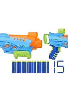 Nerf Elite Jr - Ultimate Starter Set, 2 easy-to-use foam blasters, 15 Nerf Elite darts, 2 targets, perfect for outdoor play!