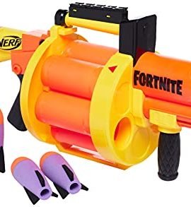 Nerf Fortnite - GL (Blaster Rocket Launcher with Rotating Drum, Shield & 6 Rockets, Inspired by the Video Game Fortnite).