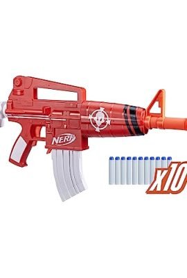 Nerf Fortnite, Insightful, motorized blaster, 10-dart magazine, 10 Nerf Elite darts