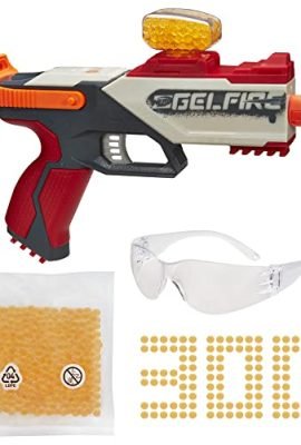 Nerf Pro Gelfire Legion Blaster, 300 Hydrated Gelfire Rounds, 130 Round Magazine, Spring-Action, Goggles