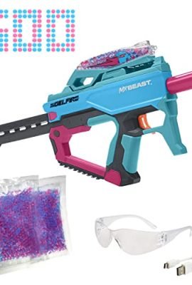 Nerf Pro Gelfire X MrBeast Blaster, 1600 Gelfire Rounds, 300 Round Magazine, Rechargeable Battery, Goggles