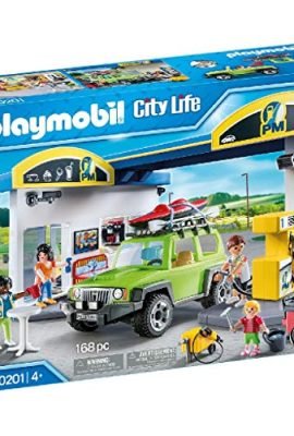 PLAYMOBIL City Life 70201 - Gas Station, Ages 4+