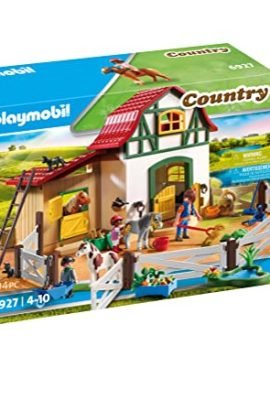 Playmobil Country 6927, Pony Riding Arena with Animals and Barn, Ages 4+