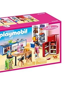 PLAYMOBIL Dollhouse 70206, Kitchen, Ages 4+