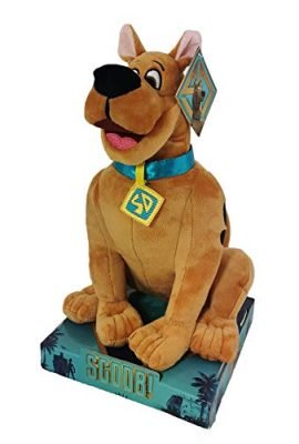 SCOOB! Scooby Doo - Plush Toys with Display Stand from the New Movie, Super Soft Quality - 28 cm. (Adult Scooby 30 cm)