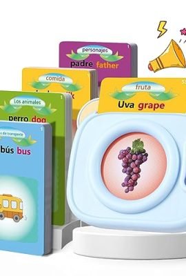 Talking Flash Cards — Talking Flash Cards — Talking Flash Cards — Children’s Flash Cards — Educational Toys for Kids Ages 2, 3, 4, 5, 6 — Autism-Friendly Games — Birthday Gifts for Children — Montessori Games (Blue)