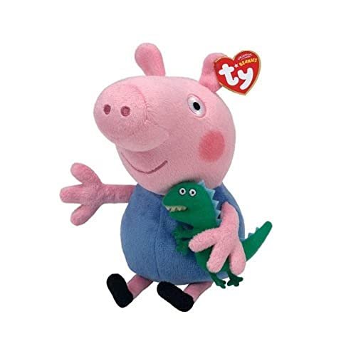 Ty- Peppa Pig Morbido Pupazzo di Peluche George-Ottima Idea Regalo Bambini-Bambola di pezza- 46130-15 Centimetri, Multicolore, 15, T46130