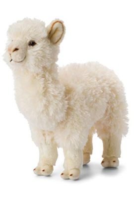 WWF - Plush Alpaca, realistic, with many lifelike details, soft and cuddly, CE certified, white, 31 cm tall