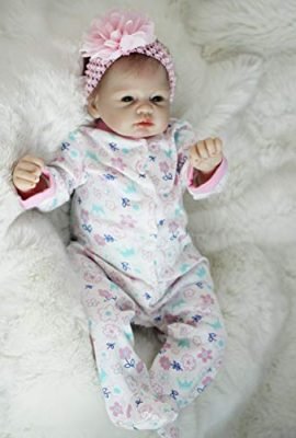 ZIYIUI Reborn Doll Baby Girl Reborn Dolls Female Silicone Reborn Baby Dolls Happy Girl Children's Toys 21 Inch