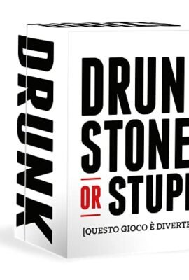 Asmodee - Drunk, Stoned or Stupid - Card Game, Party Game, Not Suitable for Under 18s, Italian Edition
