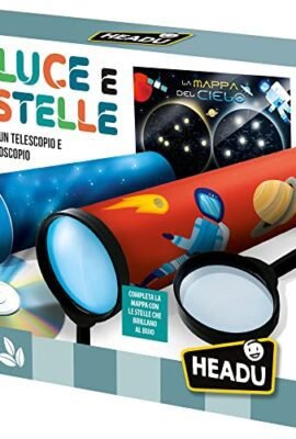 Headu The Light and the Stars: Build & Discover – A Telescope and a Spectroscope | IT53825 – Scientific Toy for Children Aged 6–10, Made in Italy