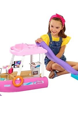 Barbie - Dream Boat Playset with Pool, Slide, Dolphin, and 20+ Accessories, Toy for Kids, Ages 3+, HJV37