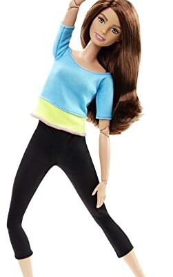 Barbie Jointed Doll, 22 Articulated Points for Unlimited Poses, Blue/Yellow Top, DJY08