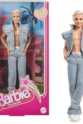 Barbie The Movie - Ken, Movie Doll Collection with Matching Jeans Outfit and Original Ken Underwear, HRF27
