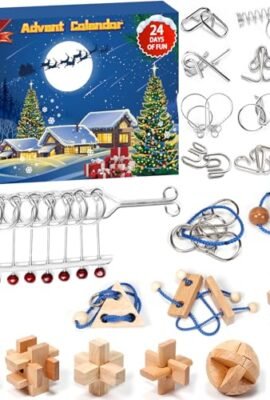 Advent Calendar 2024 – Brain Teasers for Adults, Women, Men, Christmas Countdown – 24-Day Calendars for Girls, Boys, and Teenagers