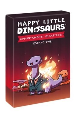 Asmodee - Happy Little Dinosaurs: Disasterous Dates, Board Game Expansion, 2–4 Players, 8+ Years, Italian Edition