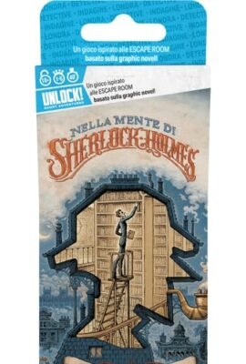 Asmodee Unlock! Short Adventures - In the Mind of Sherlock Holmes, Puzzle Board Game, 10+ Years, 1–6 Players, Italian Edition