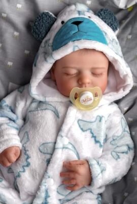 BABESIDE Reborn Dolls Boys 20 Inch Reborn Babies Dolls with Closed Eyes, Realistic Sleeping Baby Doll – Lifelike Newborn Baby Dolls with a Fabric Body