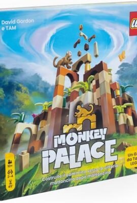 Dotted Games - Monkey Palace: LEGO Board Game – Build Your Path to Victory Brick by Brick! Construction game with LEGO bricks, 10+, 2–4 players, 45 min. Edition in ITALIAN.
