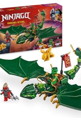 LEGO NINJAGO Lloyd’s Green Forest Dragon – Buildable, Posable Toy Figure, Set with 2 Minifigures, Weapons & Golden Hatchling, Toys for Boys and Girls Ages 6+, Gift Idea 71829