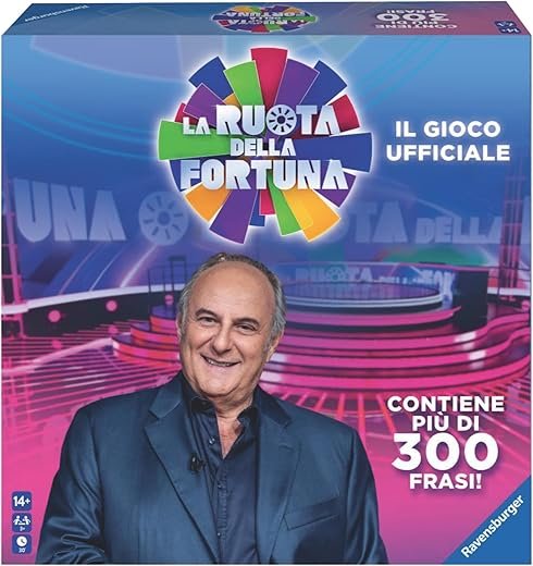 Ravensburger - La Ruota della Fortuna, Gioco Ufficiale Gerry Scotti, Giochi Da Tavolo per Tutta la Famiglia, +3 Giocatori, +14 Anni, Gioco di Societ&agrave; per li Amici, Edizione italiana