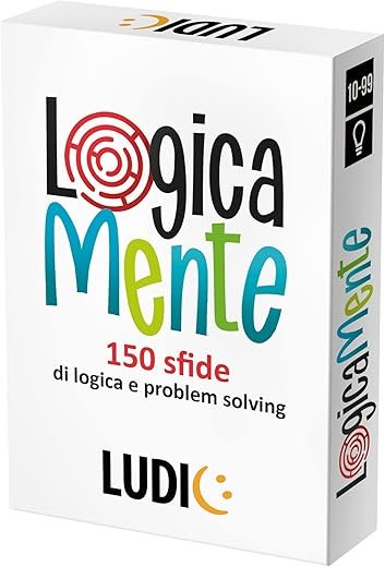 Ludic - Logicamente - 150 Sfide di Logica e Problem Solving | Giochi di Carte, Perfetto Gioco Da Tavolo Per Tutta La Famiglia, Giochi Di Societ&agrave; Per Adulti e Ragazzi. Regalo Compleanno, Regalo Natale