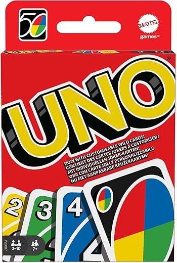 Mattel Games - UNO Carte da Gioco, adatto per bambini e per tutta la famiglia con carte speciali, Giocattolo per bambini 7+ Anni, W2087